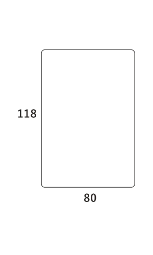 Standard マグネットDDカードの寸法図